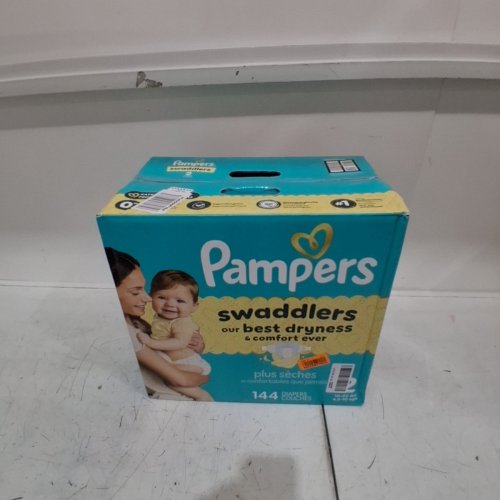 144PK PAMPERS SWADDLERS DISPOSABLE BABY DIAPERS - SIZE 2 (10-22LBS) image 2