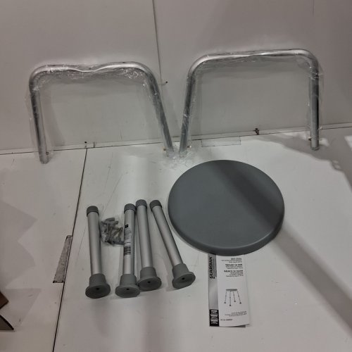 MEDLINE GUARDIAN NON-SLIP SHOWER/BATH STOOL, ADJUSTABLE HEIGHT, 13.75" - 20.5", 300LB MAX CAPACITY - GREY (MODEL: G2-300KRX1) image 2