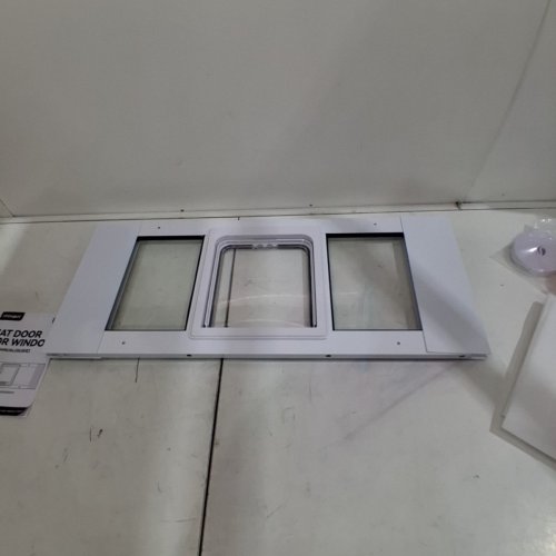 LIBBEPET CAT DOOR FOR WINDOWS WITH MAGNETIC FLAP OPENING - MEDIUM , FITS 27" TO 32" - WHITE image 5