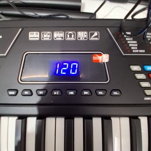ROCKJAM 61 KEY KEYBOARD PIANO WITH PITCH BEND KIT, KEYBOARD STAND, AND PIANO BENCH - 9V - BLACK (MODEL: RJ5061) image 2