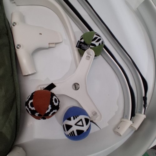 UPPABABY MAMAROO SMART SWING - 5 MOTIONS, 5 SPEEDS, 4 SOUNDS WITH MOTION SYNC TECHNOLOGY AND BLUETOOTH - 36" - CAMILA/GREEN (MODEL: 2001-MRO-NA-CAM) image 8