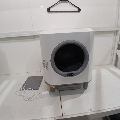 ELLENPENT AUTOMATIC SELF-CLEANING CAT LITTER BOX WITH APP CONTROL AND SAFETY SENSOR - 90L CAPACITY - GREY/WHITE (MODEL: CH-ICB019) image 3