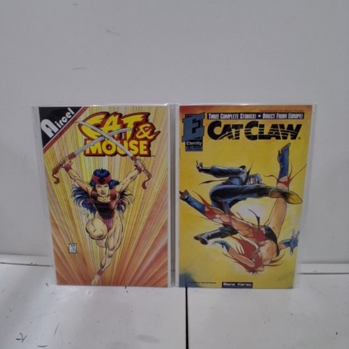 4 ASSTD ETERNITY, AIRCEL, TOPPS, AND MALIBU COMIC BOOKS - CAT CLAW #8, CAT AND MOUSE #17, MAN OF WAR #3, SATAN'S SIX #2OF4 - VARIOUS AUTHORS image 4
