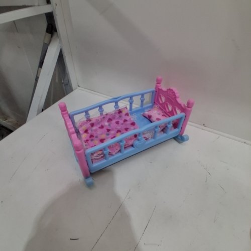 ROCKING DOLL BED - PINK AND BLUE image 2