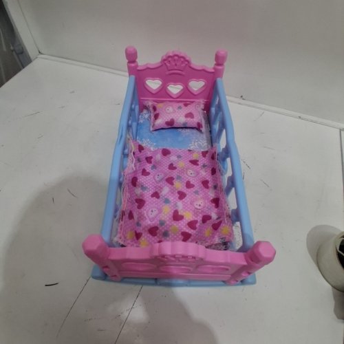 ROCKING DOLL BED - PINK AND BLUE image 3