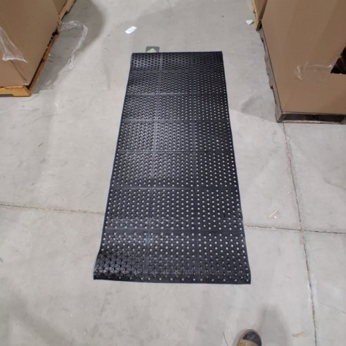 OUTDOOR ANTI-SLIP RUBBER FLOOR MATS - 35" X 82" - BLACK image 2