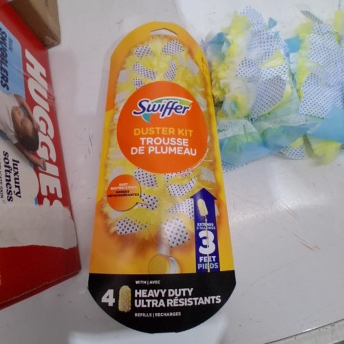 SWIFFER HEAVY DUTY SUPER EXTENDER HANDLE DUSTER WITH 4 DUSTER HEADS - 3FT - YELLOW image 4