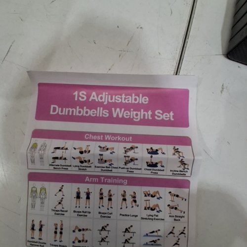 2PC ADJUSTABLE DUMBBELL SET - 2/4/6/8/10LBS - BLACK image 2