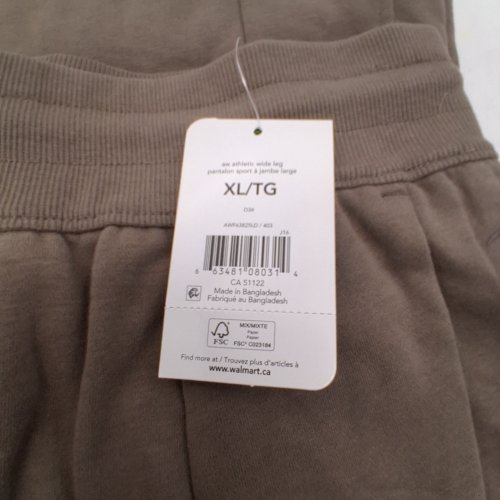 MENS ATHLETIC WORKS WIDE LEG PANTS - EXTRA LARGE - TAUPE image 2