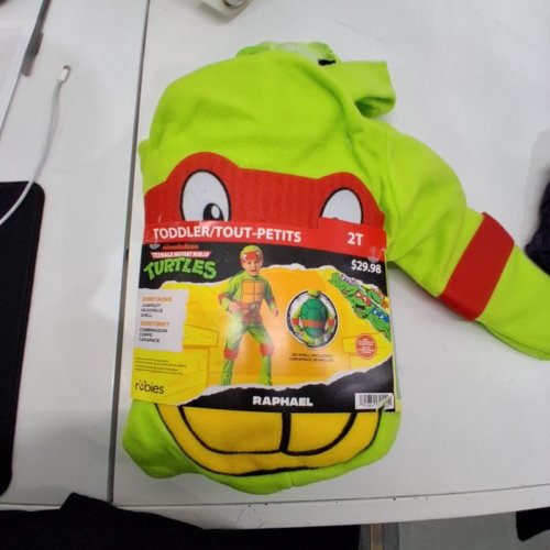 3PC RUBIES TEENAGE MUTANT NINJA TURTLES RAPHAEL COSTUME - 2T - RED/GREEN image 2
