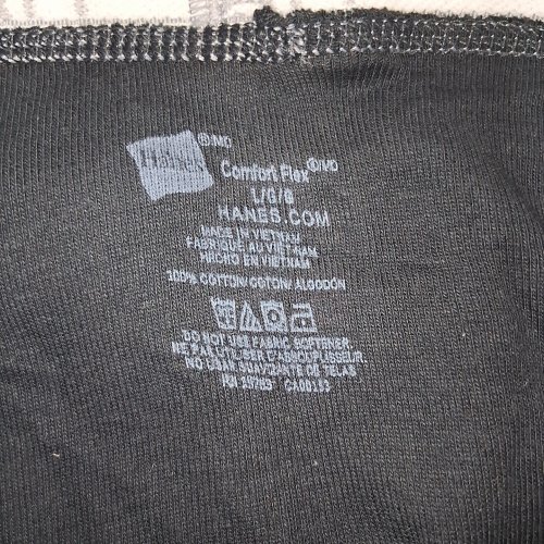 6PK MEN'S HANES BOXER BRIEFS - LARGE - BLACK image 2