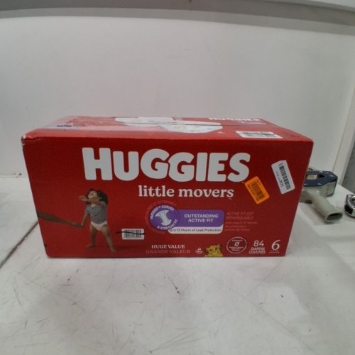 84PK HUGGIES LITTLE MOVERS DISPOSABLE DIAPERS - SIZE 6 image 2