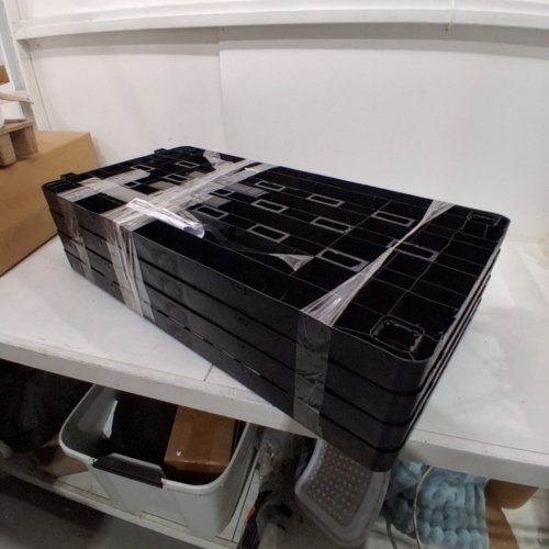 HEAVY DUTY UTILITY 4-TIER PLASTIC STORAGE SHELF - 19" X 37" - BLACK image 4