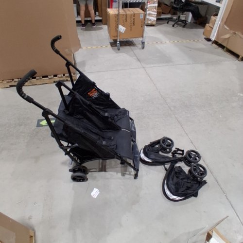 INGENUITY 3DLITE DOUBLE UMBRELLA STROLLER-EACH SEAT UP TO 50 POUNDS-BLACK-(MODEL:31923) image 2