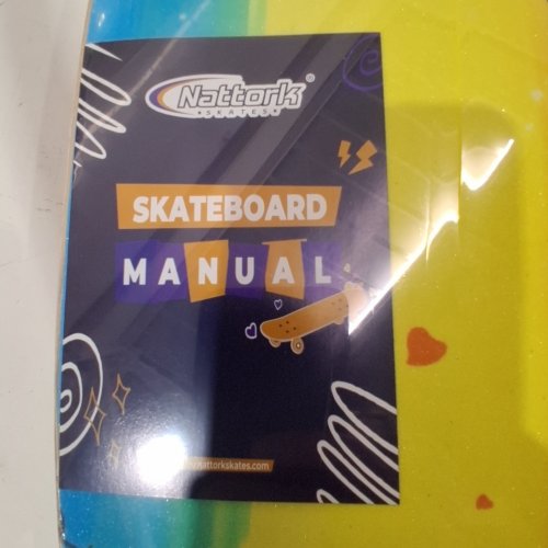 KIDS NATTORK SKATEBOARD - 29" X 9" - RAINBOW image 2