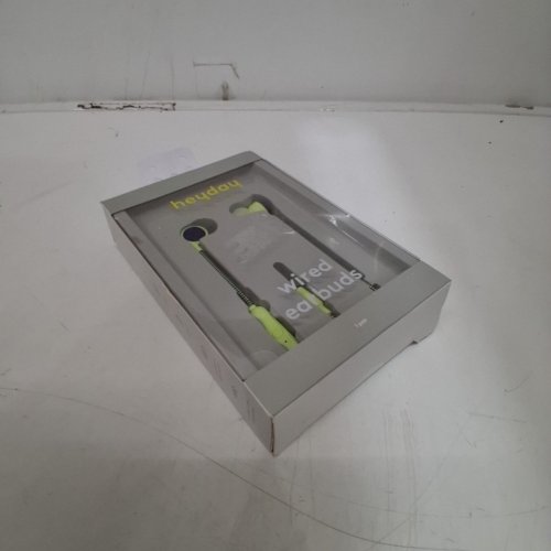 HEYDAY WIRED EARBUDS WITH BUILT-IN MICROPHONE AND VOLUME CONTROLS - 3.5MM AUX - PASTEL LIME image 2
