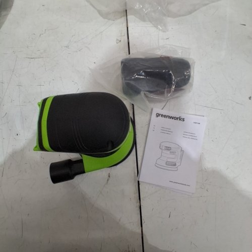 GREENWORKS CORDLESS ORBITAL SANDER WITH VARIOUS SPEEDS *TOOL ONLY* - 24 V - GREEN AND BLACK (MODEL OSF106) image 4