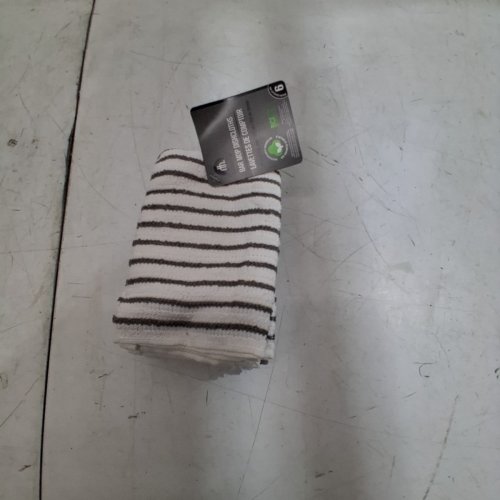 6PC COTTON BAR MOP WASH CLOTHS- GRAY AND WHITE (MODEL: DX92719BM6P) image 3