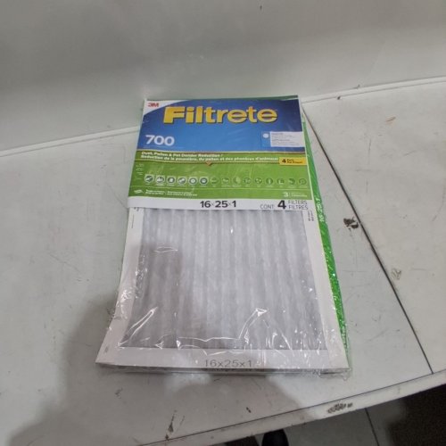4PK 3M FILTRETE TOUGH ON POLLEN ELECTROSTATIC AC FURNACE AIR CLEANING FILTERS -16" X 25" X 1" - WHITE image 4