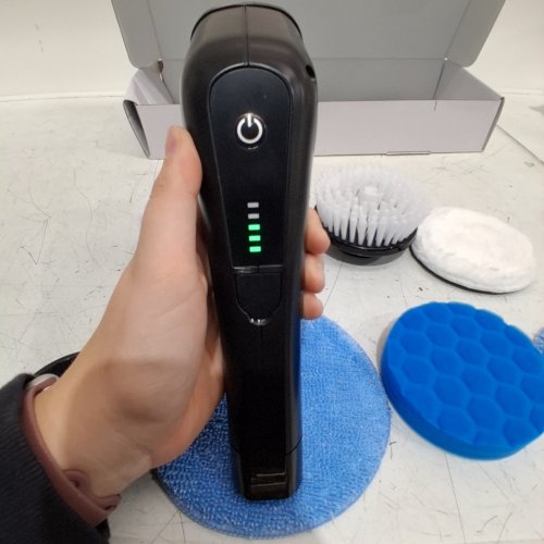 8-IN-1 CORDLESS RECHARGEABLE SPIN BRUSH SCRUBBER KIT - WHITE (MODEL: ANS8050) image 2