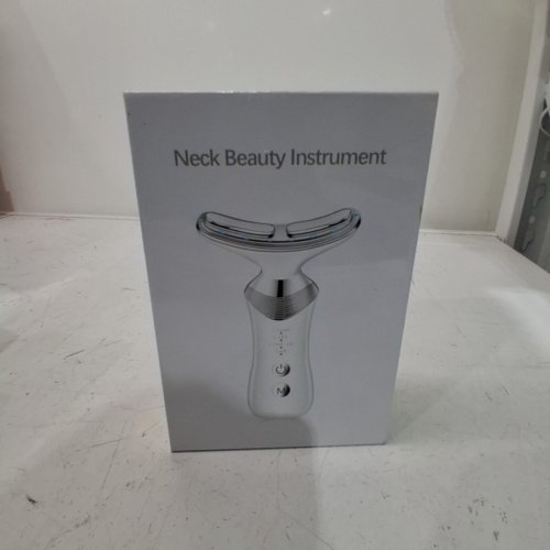 BEAUTY NECK SKIN CARE FACE MASSAGER INSTRUMENT WITH LED THERAPY - WHITE image 2