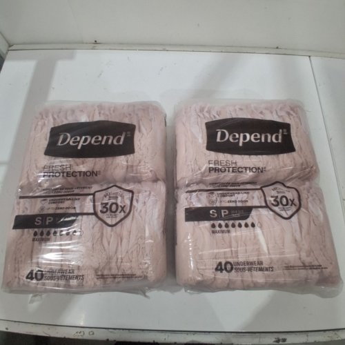 80PK WOMEN'S DEPENDS FRESH PROTECTION INCONTINENCE UNDERWEAR - SMALL - PINK image 2