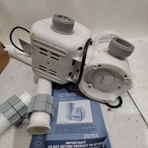 INTEX C1500 KRYSTAL CLEAR CARTRIDGE FILTER PUMP FOR ABOVE GROUND POOLS - 1500GPH PUMP FLOW RATE - WHITE image 7