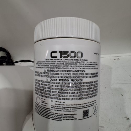 INTEX C1500 KRYSTAL CLEAR CARTRIDGE FILTER PUMP FOR ABOVE GROUND POOLS - 1500GPH PUMP FLOW RATE - WHITE image 8