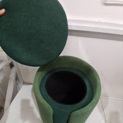 DAILY HOME COMFY SWIVEL VANITY STOOL WITH INTERNAL STORAGE - GREEN (MODEL: DHOTTOMAN-0227-GREEN) image 3