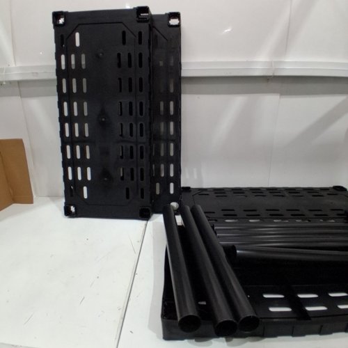 HYPER TOUGH HEAVY DUTY 4-TIER INTERLOCKING PLASTIC STORAGE SHELF - BLACK image 3