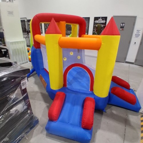 UMBALIR INFLATABLE BOUNCE HOUSE WITH 4 SLIDES & LARGE SPLASH POOL, BLOWER INCLUDED - 20.5FT X 6.5FT - MULTICOLOR (MODEL:KT-SMCB-FJ) image 11