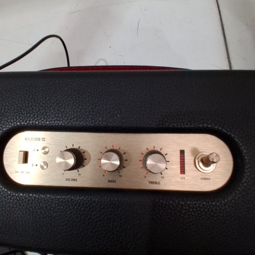MARSHALL KILBURN III PORTABLE BLUETOOTH SPEAKER - BLACK & BRASS image 2