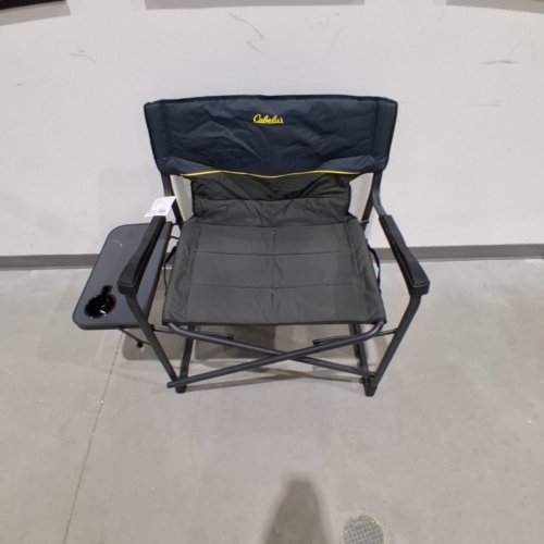 BPS BIG OUTDOORSMAN DIRECTOR'S CHAIR WITH SIDE TABLE - 36.8" X 28" X 17" - BLACK/GREY (MODEL: 3491157) image 2