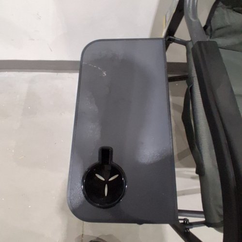 BPS BIG OUTDOORSMAN DIRECTOR'S CHAIR WITH SIDE TABLE - 36.8" X 28" X 17" - BLACK/GREY (MODEL: 3491157) image 3