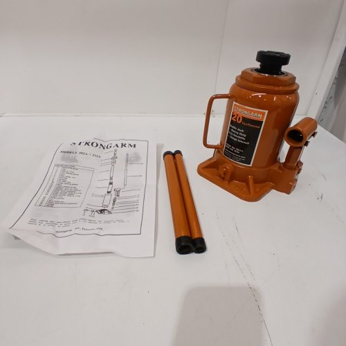 STRONGARM HEAVY-DUTY LOW-PROFILE BOTTLE CAR-JACK - 20TON - ORANGE (MODEL: 302A-322A) image 2