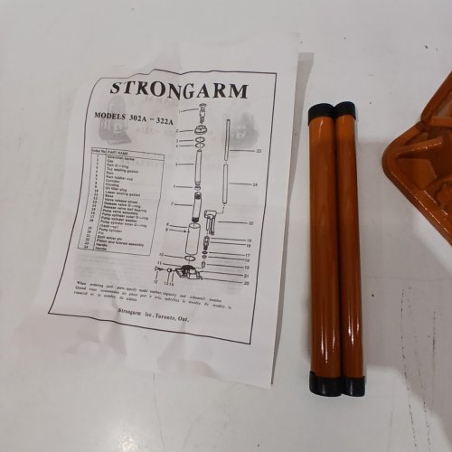 STRONGARM HEAVY-DUTY LOW-PROFILE BOTTLE CAR-JACK - 20TON - ORANGE (MODEL: 302A-322A) image 3