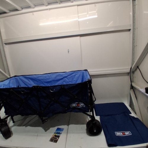 OVERMONT FOLDABLE DOUBLE DECKER WAGON CART - 44" - BLUE (MODEL: 0S06035-1) image 2