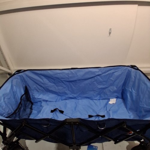 OVERMONT FOLDABLE DOUBLE DECKER WAGON CART - 44" - BLUE (MODEL: 0S06035-1) image 3