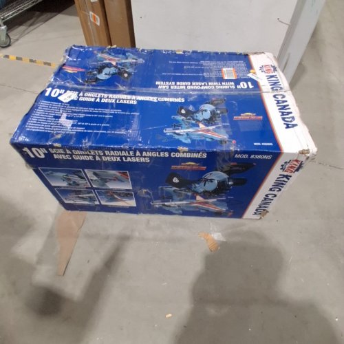 KING CANADA 10" SLIDING COMPOUND MITER SAW WITH TWIN LASER PRECISION AID - 5200 RPM, 15AMP 120V - GREY (MODEL: 8380NS) image 8