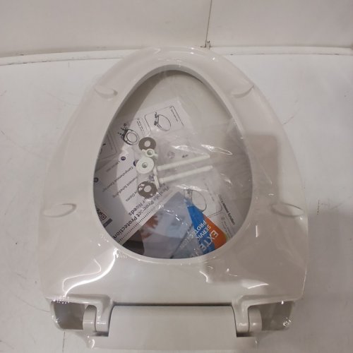 GARVEE ELONGATED TOILET SEAT WITH SLOW SOFT CLOSE - 19" - WHITE (MODEL: PHO_161CY13U) image 2