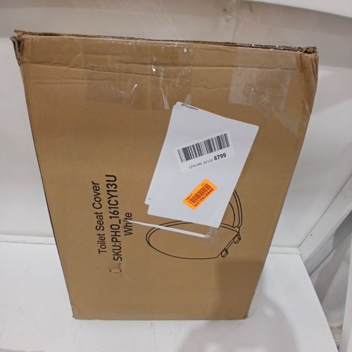 GARVEE ELONGATED TOILET SEAT WITH SLOW SOFT CLOSE - 19" - WHITE (MODEL: PHO_161CY13U) image 4