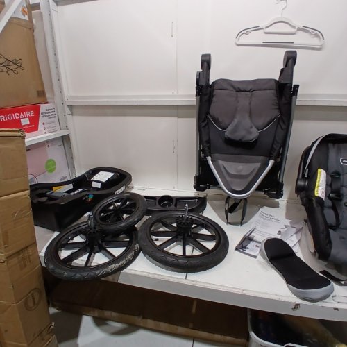 EVENFLO VICTORY PLUS JOGGING STROLLER TRAVEL SYSTEM WITH LITEMAX INFANT CAR SEAT - 50LB MAX - GREY (MODEL: TS800212402C) image 3