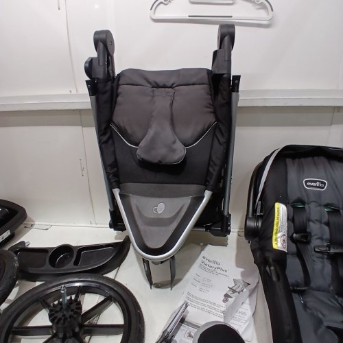 EVENFLO VICTORY PLUS JOGGING STROLLER TRAVEL SYSTEM WITH LITEMAX INFANT CAR SEAT - 50LB MAX - GREY (MODEL: TS800212402C) image 6
