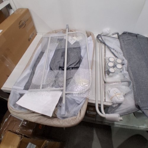 MEICHYUN STORE PORTABLE BEDSIDE BABY BASSINET - 36.5" X 21" X 31.5" - LIGHT GREY (MODEL: M001) image 4