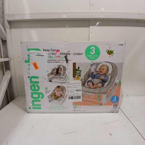 INGENUITY KEEP COZY 3-IN-1 GROW WITH ME VIBRATING BABY BOUNCER SEAT & ROCKER - 6-40LBS - LINDEN (MODEL: 17499) image 4