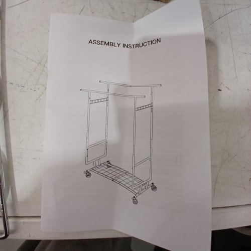 FYZEG DOUBLE CLOTHING ADJUSTABLE LENGTH AND HEIGHT GARMENT RACK WITH WHEELS - 51" TO 74" LENGTH X 21.6" WIDTH X 57" TO 67" HEIGHT - SILVER image 7