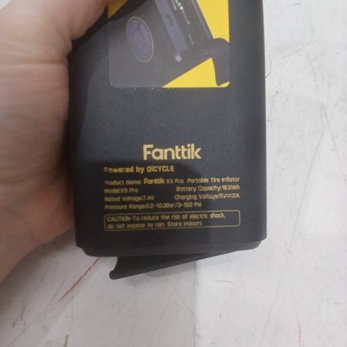FANTTIK X9 PRO MINI BIKE TIRE PUMP WITH GUAGE - 3-150 PSI - 5000 MAH BATTERY - BLACK/YELLOW (MODEL: X9-PRO) image 2