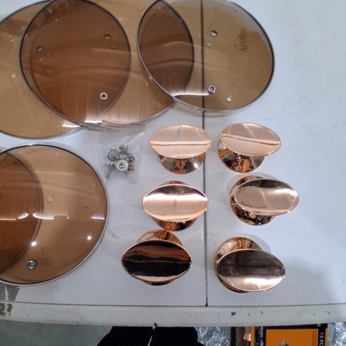 12PC LIGHTWEIGHT STAINLESS STEEL COOKWARE SET - SILVER/COPPER (MODEL: HF-8543) image 4