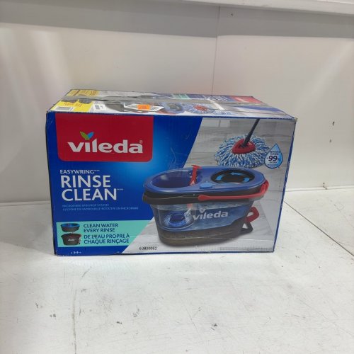 VILEDA EASYWRING RINSECLEAN SPIN MOP & BUCKET SYSTEM - GREY/BLUE image 3