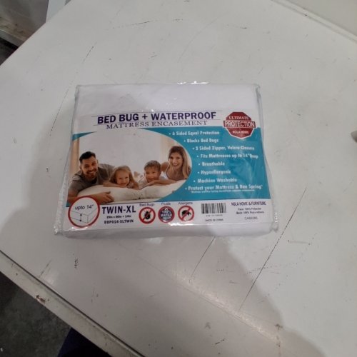 BED BUG & WATERPROOF MATTRESS PROTECTOR ENCASEMENT - TWIN XL - WHITE image 2